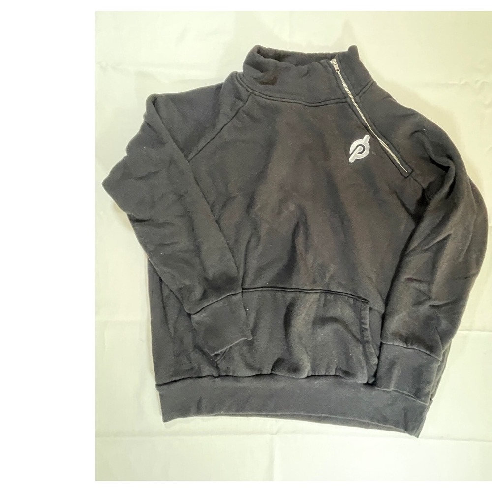 Peloton Pullover Sweatshirt Quarter Zip Athleisure Black‎ Large